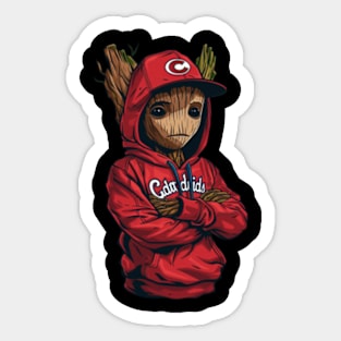 Bark And Baseball: Groot Vs Indians Sticker